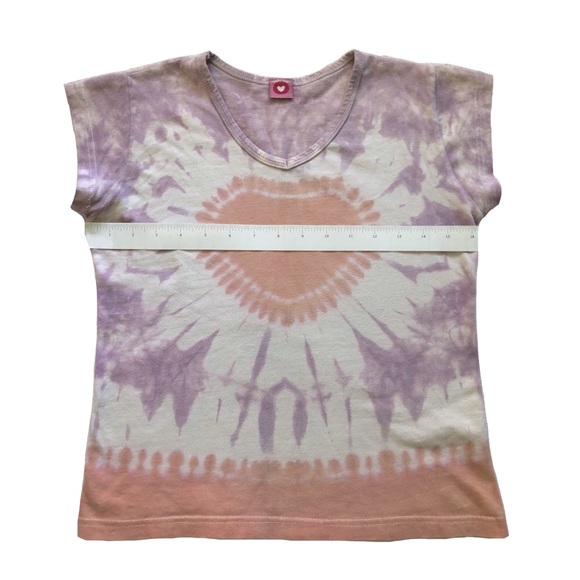 purple and pink heart tie dye top - Picture 3 of 5